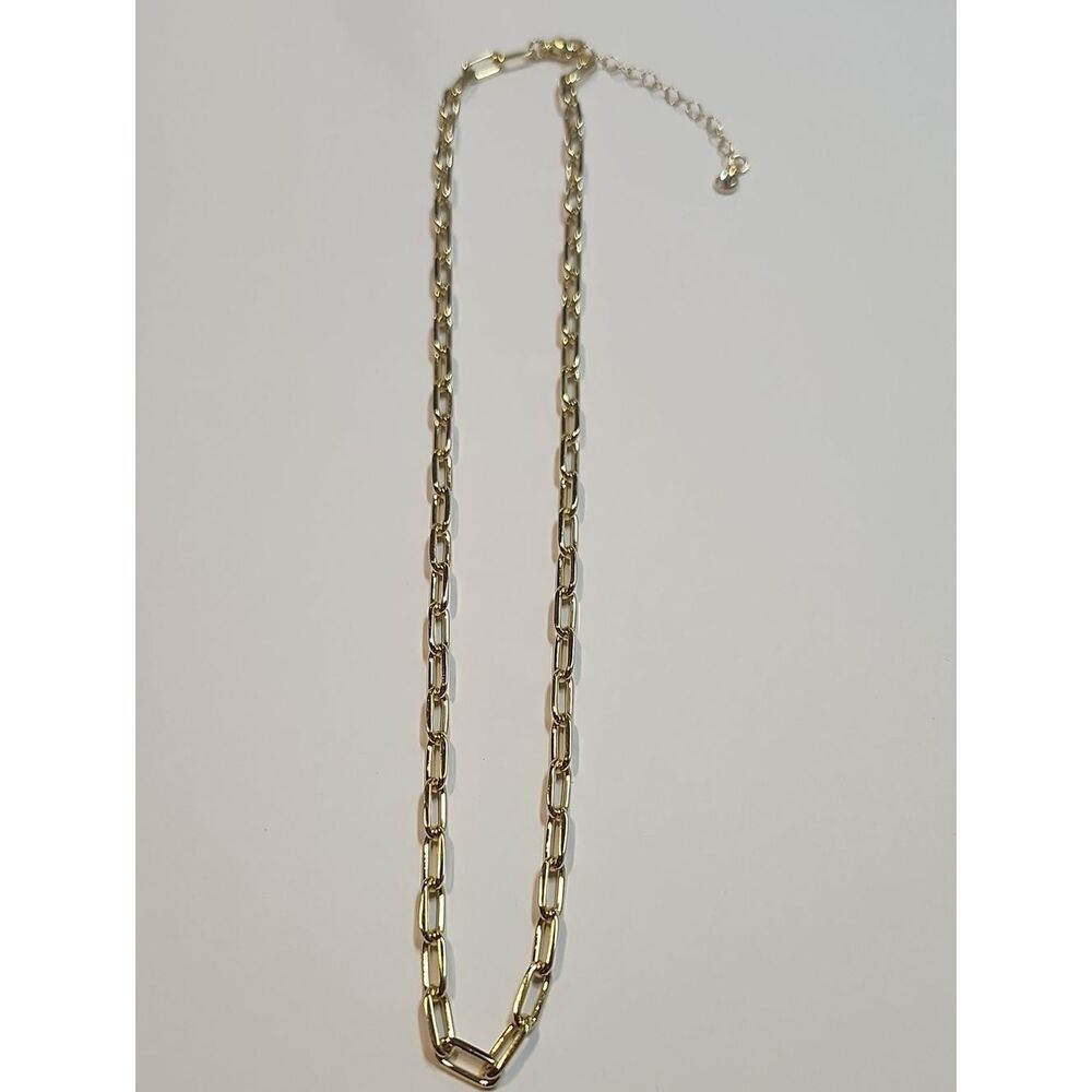 Gold Link Chain Necklace - Women Jewelry 16"-18"length